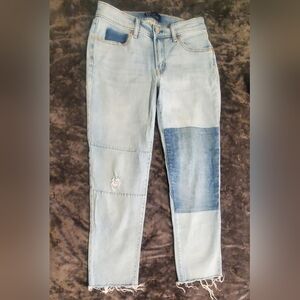 Gap Girlfriend Jeans Women's Size 2 / 26 Distressed patches